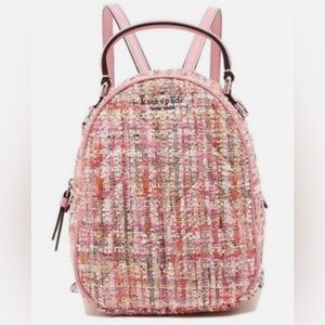 Kate Spade Pink Tweed Backpack